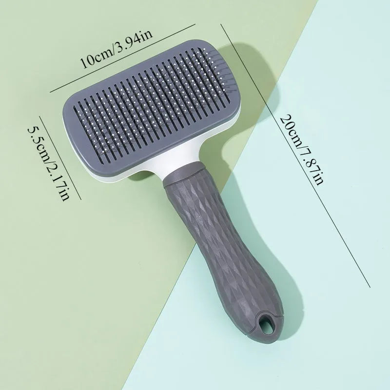 2-in-1 Grooming Brush - Massaging Deshedder, Easy Cleanup