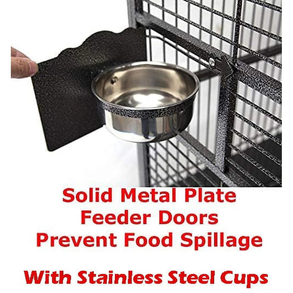 Corner Flight Bird Parrot Breeding Cage 63.5inch Wrought Iron