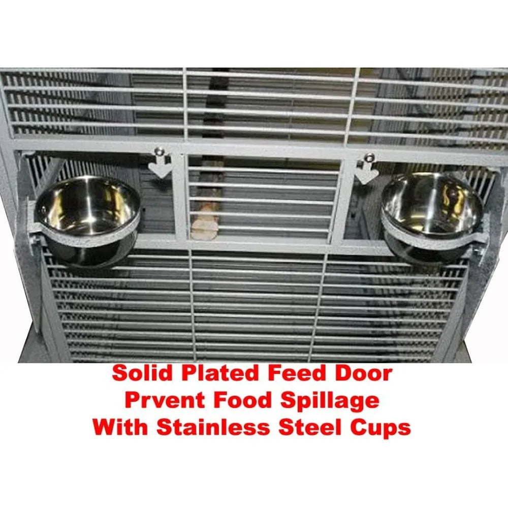 White Extra Large 28"x22"x65"H Double Ladders Open Play Top Wrought Iron