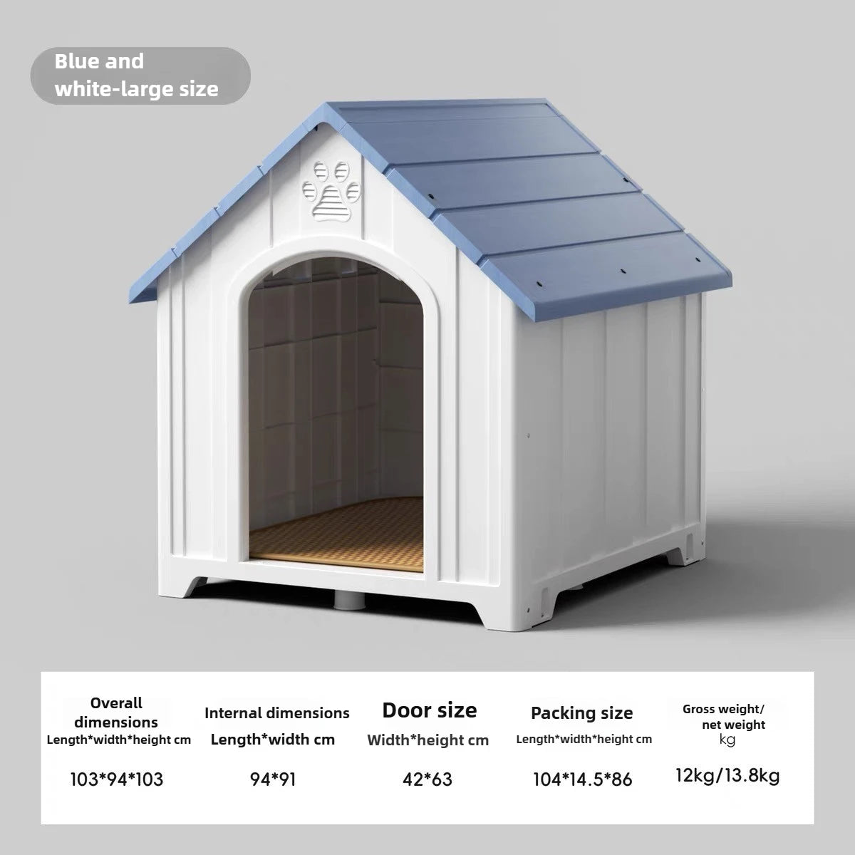 Dog House Outdoor Kennel Waterproof and Sun-proof