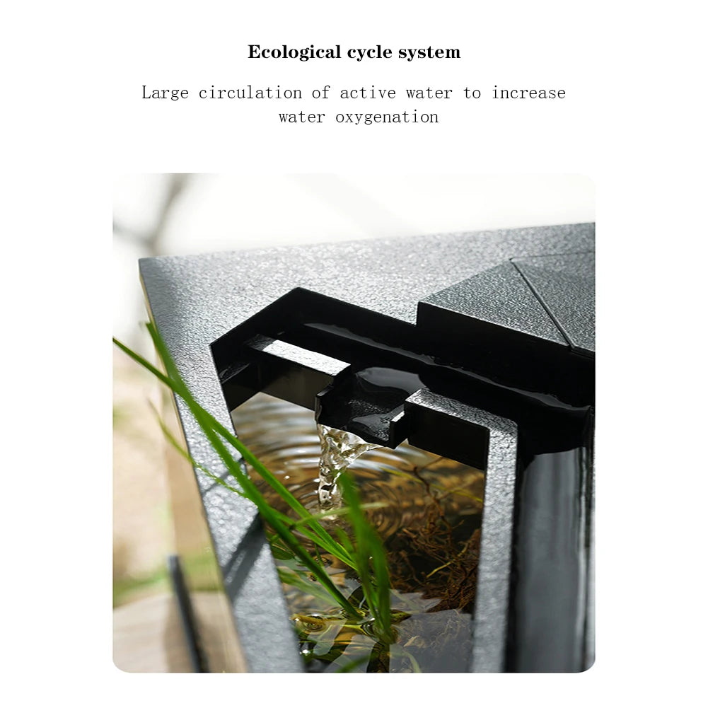 Aquarium With Built-in Light, Water Pump, Ecological Cycle System