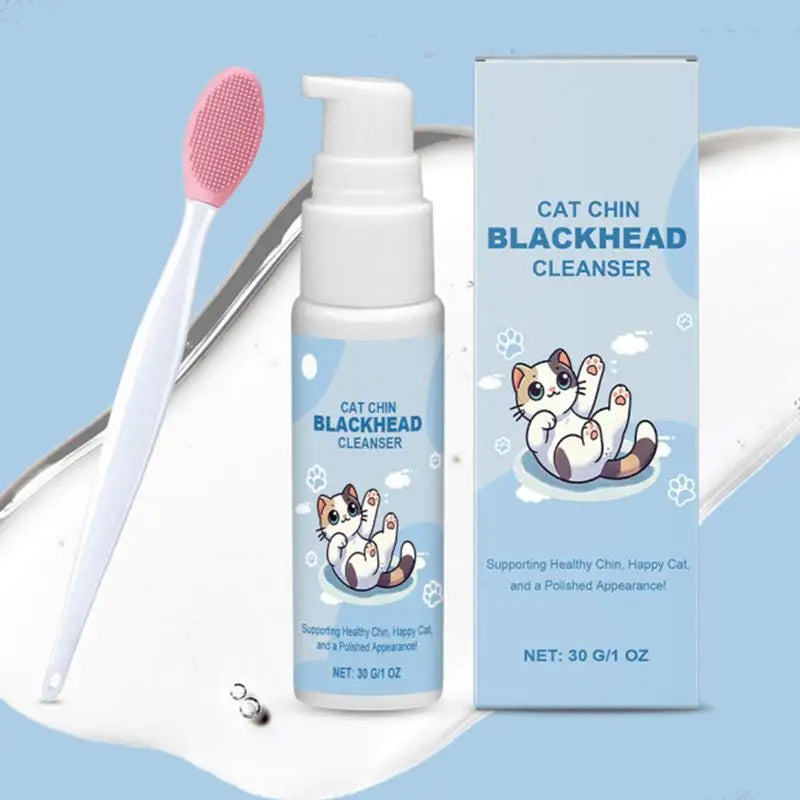 Chin 30g Blackhead Cleaning Lotion, Acne Care Brush for Cats, Dogs, Tooth Stain Remover