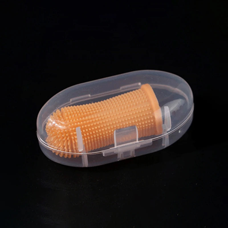 Pet Finger Toothbrush Cleaning Products for Cats and DogsOral Cleaning ToothbrushesSilicone Bristles
