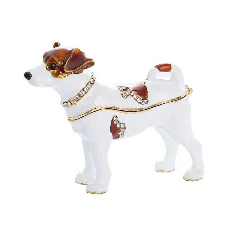 Creative Dog Jewelry Box Inlaid Diamonds Home Decoration