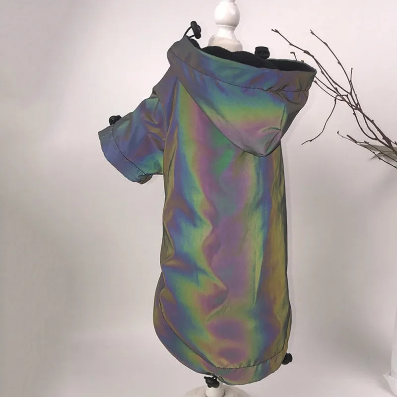 Reflective, Flashing  Hoodie Windbreaker. Small, Large Dogs ,Puppy, Pug S-7XL