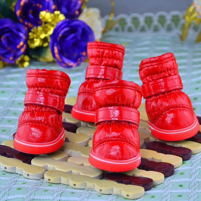 Snow Boots Waterproof Small Dogs Non Slip For ChiHuaHua Teddy Pug 4Pcs