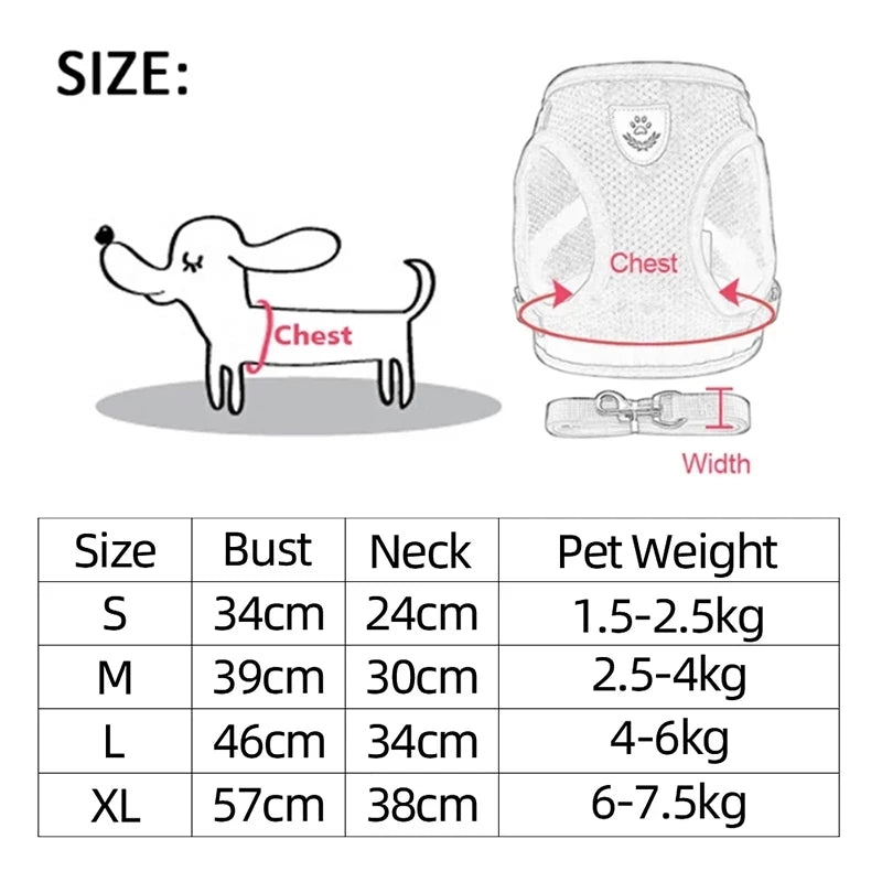 Adjustable Dog Harness for Small Dogs Cats Breakaway, Quick Release