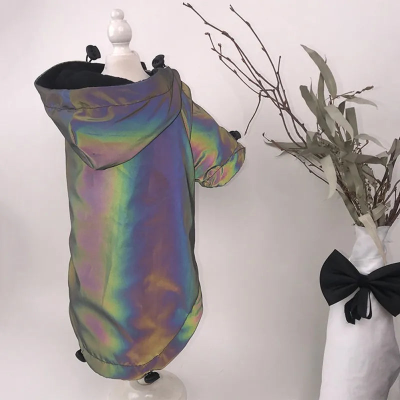 Reflective, Flashing  Hoodie Windbreaker. Small, Large Dogs ,Puppy, Pug S-7XL