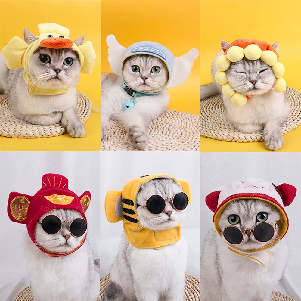 Hats for Cat, Dogs  Accessories Costumes  for Bulldog Chihuahua Kitten