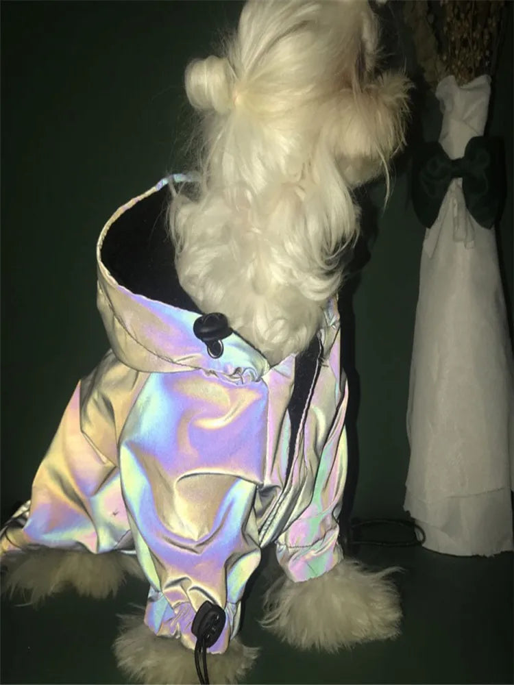 Reflective, Flashing  Hoodie Windbreaker. Small, Large Dogs ,Puppy, Pug S-7XL