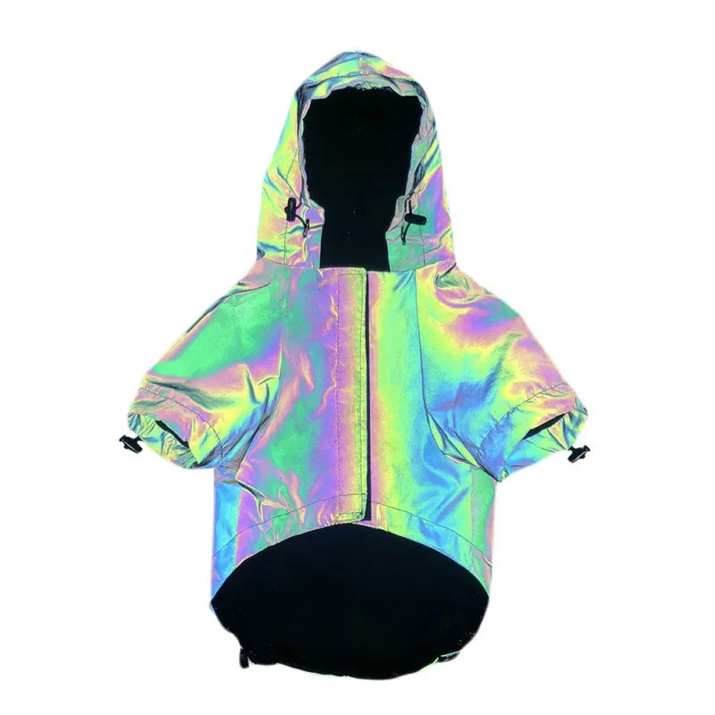 Reflective, Flashing  Hoodie Windbreaker. Small, Large Dogs ,Puppy, Pug S-7XL