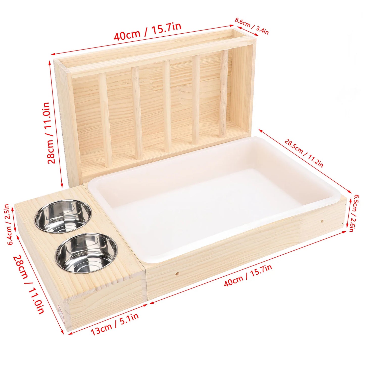 Hay Feeder, Mess Proof, Multifunctional with Litter Box
