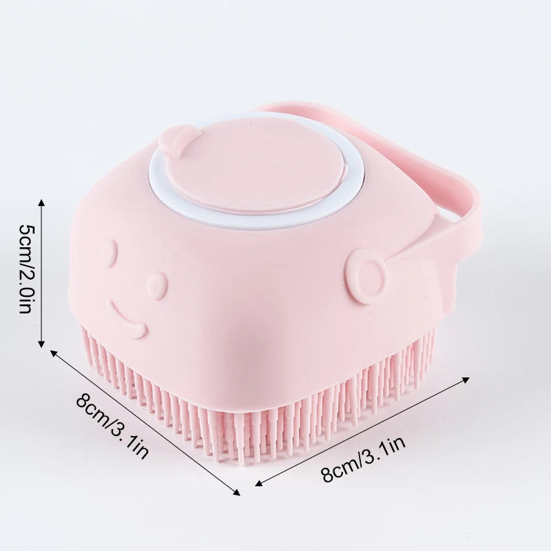 Bathing Brush Soft Silicone Massager Shower Gel Dog Cat Cleaning Comb