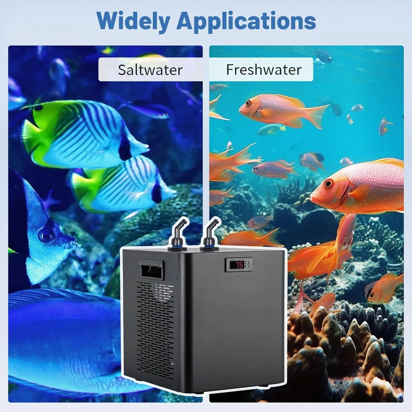 79 Gallon 1/3HP Aquarium Chiller - Energy Efficient, Axolotl, Freshwater & Saltwater