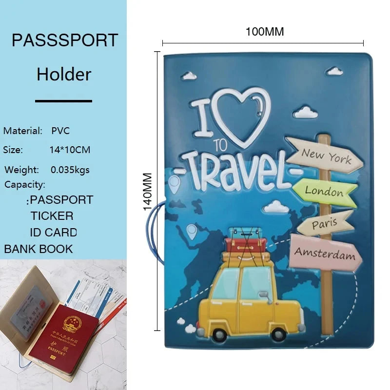 Passport Holder Ticket Invoice 10X14cm Portable Storage Bag