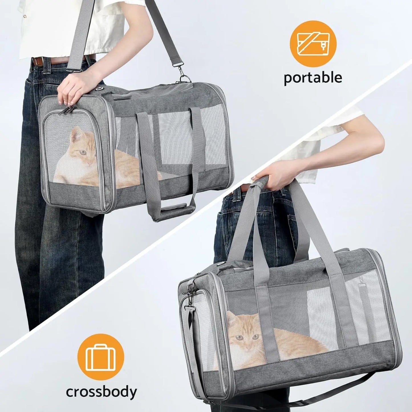 Airline Approved Carrier, Breathable, Removable Support Board