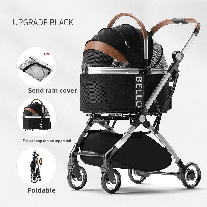 Travel  Foldable Trolley Stroller for Dogs & Cats