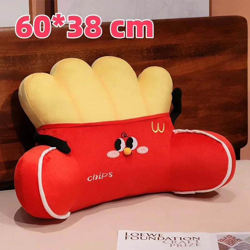 Cartoon Hamburger Chicken Leg French Fries Plush Cushion