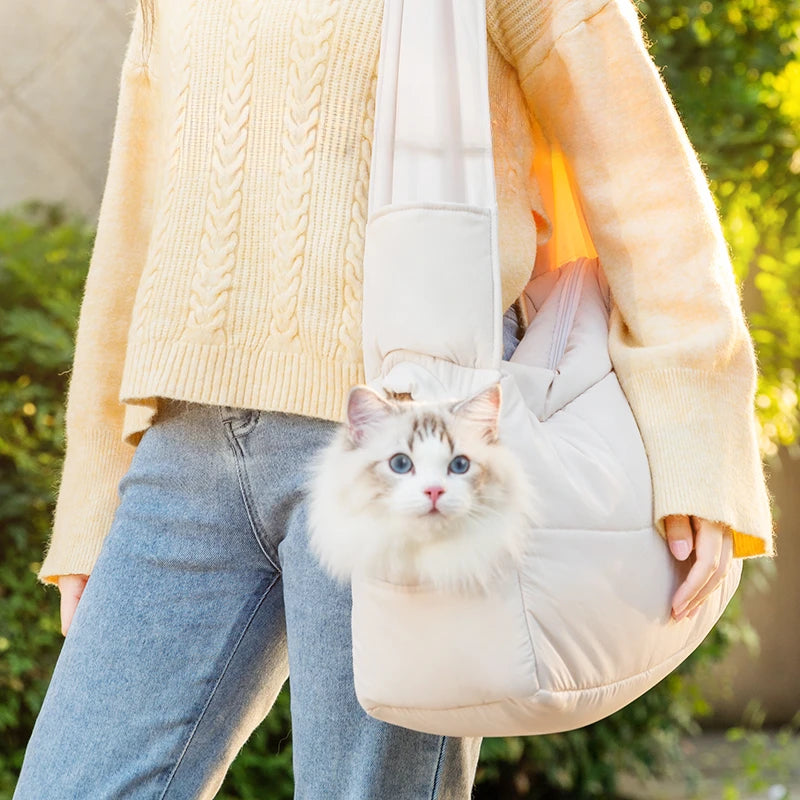 Travel Bag Shoulder Cat Carrier Sling Style For Puppy