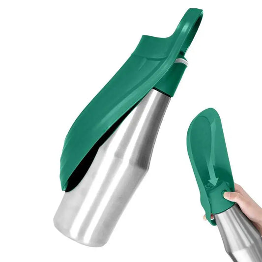 27 oz Stainless Steel Travel 2 In 1 Water Bottle/Bowl For Travel ,Outings, Camping