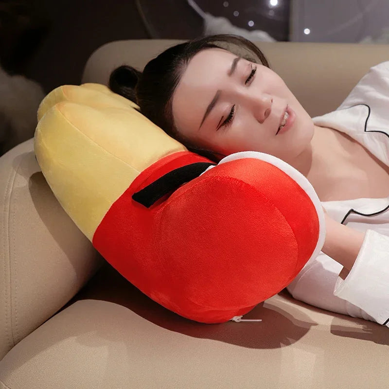 Cartoon Hamburger Chicken Leg French Fries Plush Cushion
