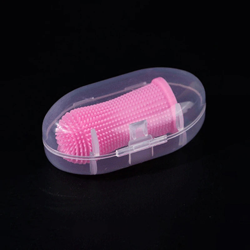 Pet Finger Toothbrush Cleaning Products for Cats and DogsOral Cleaning ToothbrushesSilicone Bristles