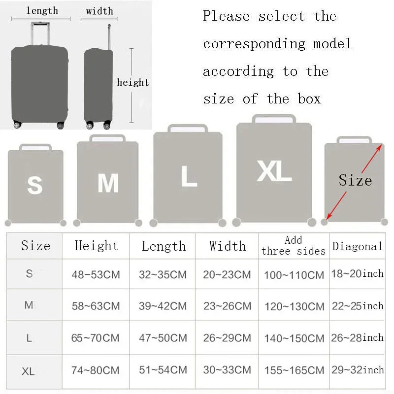 3D animal pattern Luggage Protective Cover Suitable for 18-32 inch