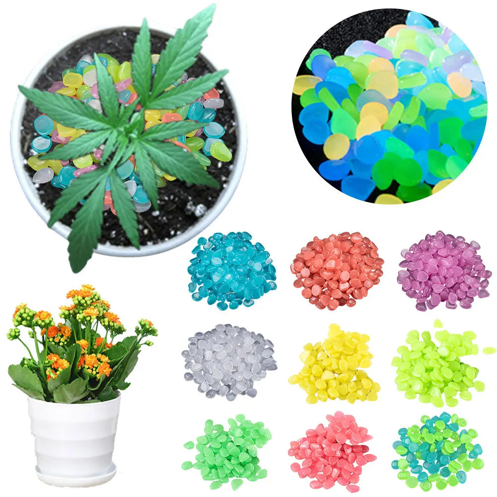 100Pcs Glow in The Dark Rocks Multifunction