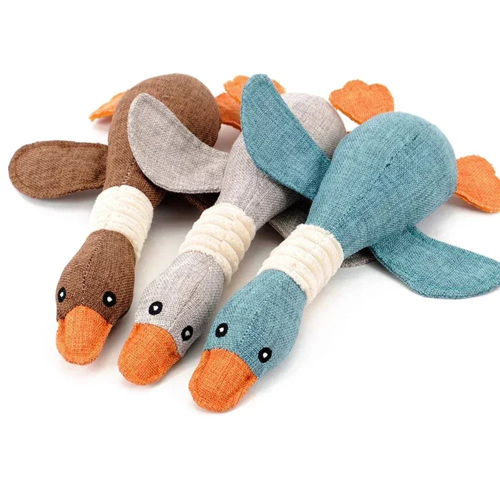 Interactive Squeaky Wild Goose, Teeth Cleaning Puppy Chew  Toys