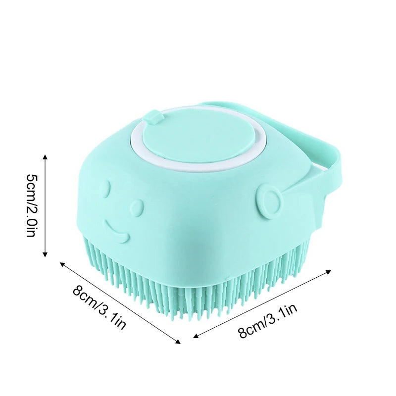 Bathing Brush Soft Silicone Massager Shower Gel Dog Cat Cleaning Comb