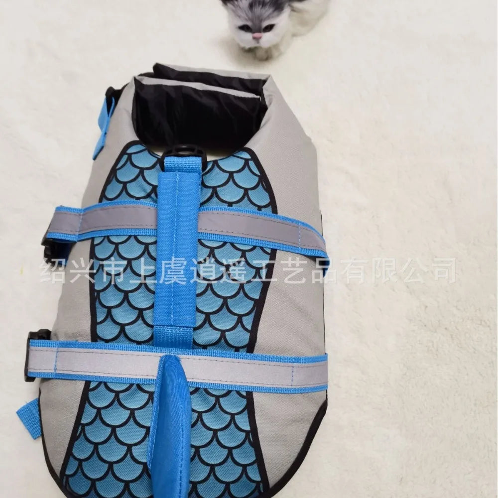 Shark Life Jacket Enhanced Buoyancy Small Dogs/Cats Swimming - Surfing