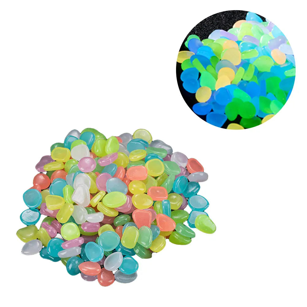 100Pcs Glow in The Dark Rocks Multifunction