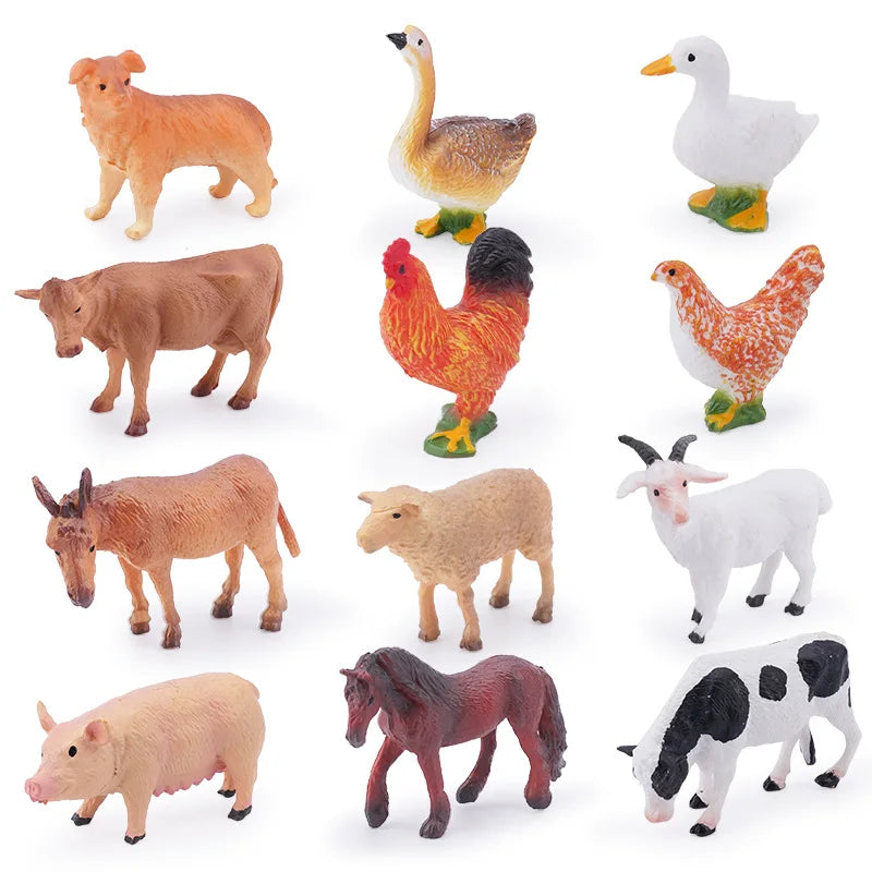 Realistic Toy Safari Animal Mini Farm for Kids Preschool Educational  Gift.