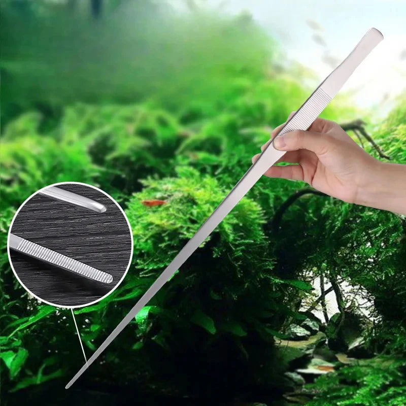 38cm Aquarium Tweezers, Plant , Straight Curved, Feeding Tongs
