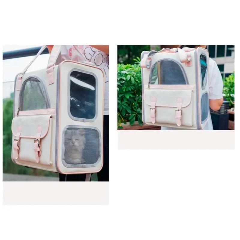 Oxford Knapsack Storage Dogs Cats Pet Travel Bag
