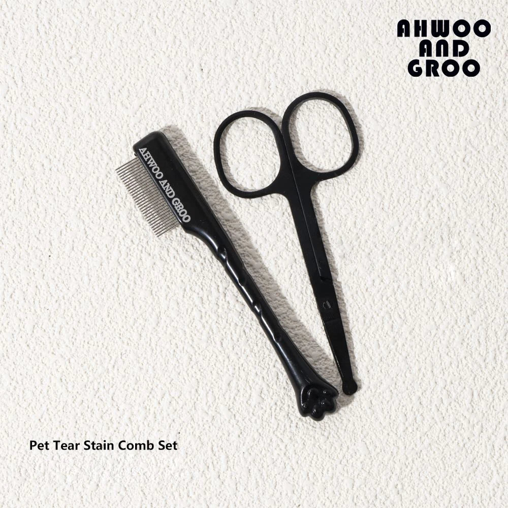 Facial Cleaning Comb, Removes Tear Stains, Eye-poop, with Repair Scissors