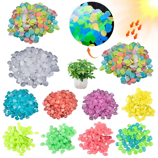 100Pcs Glow in The Dark Rocks Multifunction
