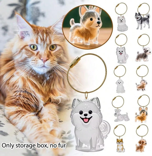 Transparent Pendant Hair Storage Hanging Ornament Pet Memorial