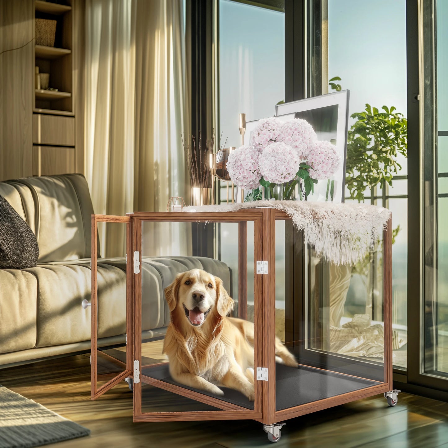 Bingo paw Transparent Crate Aluminum Frame