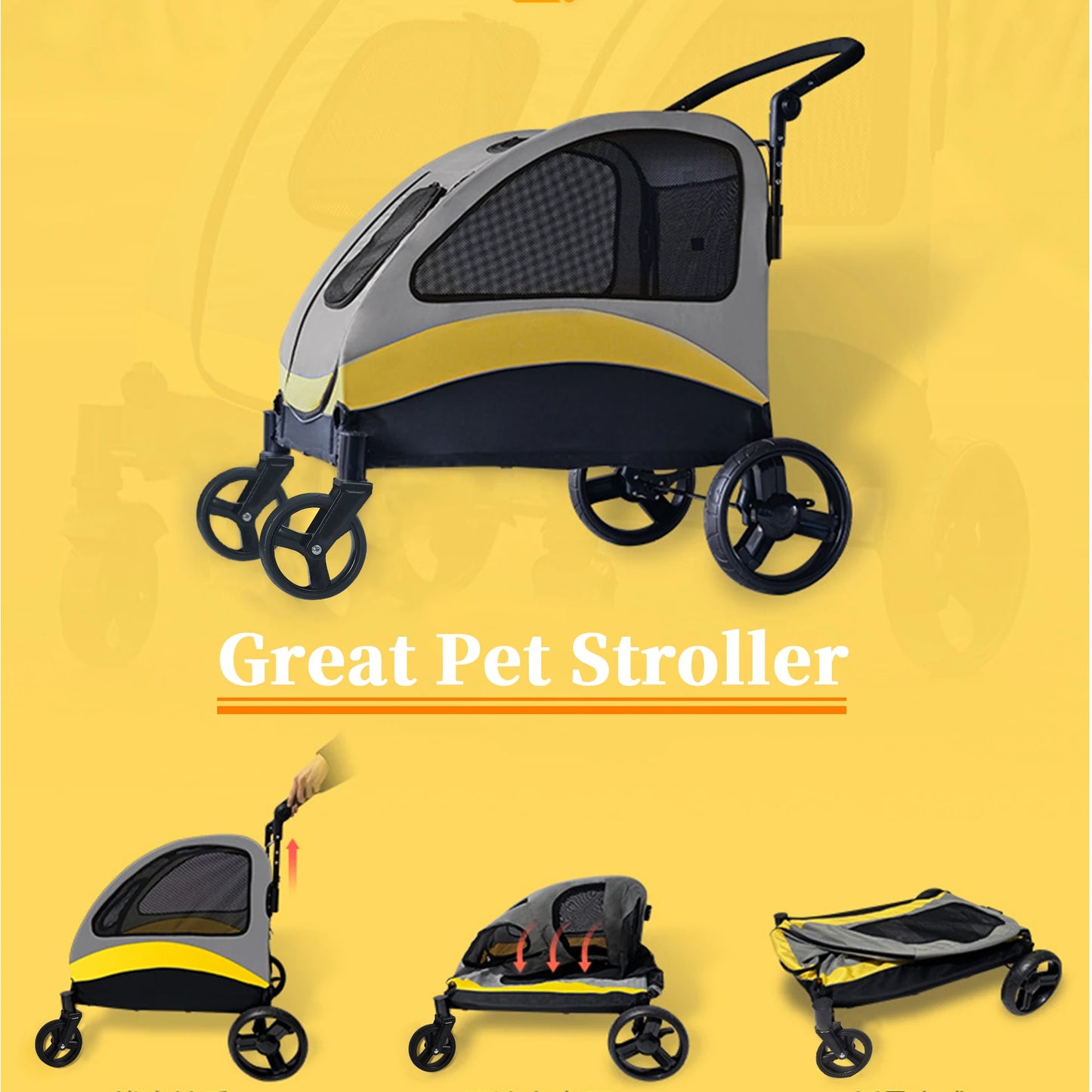 Portable Stroller, Foldable, Travel Carriage for Outside Play