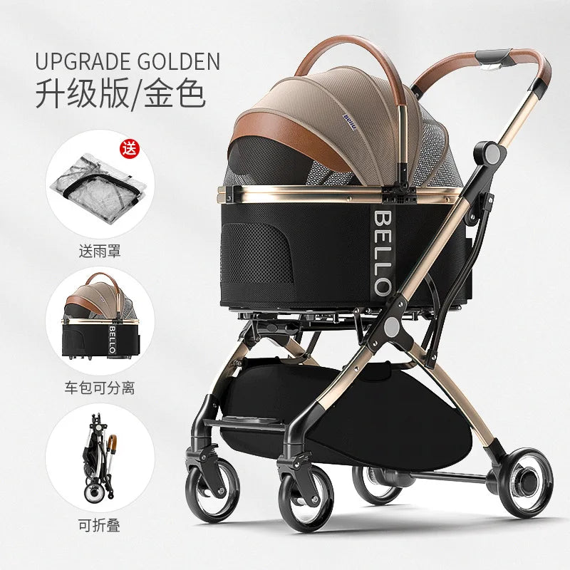 Travel  Foldable Trolley Stroller for Dogs & Cats