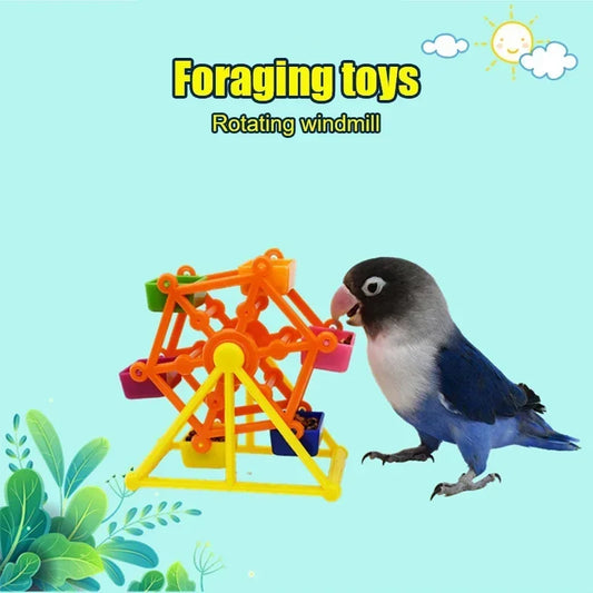 Foraging Creative Parrot Feeder Rotate Training Toys Intelligence Growth