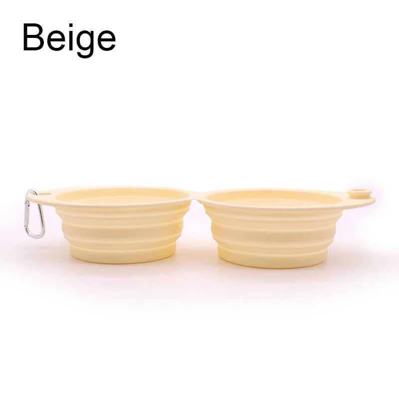 Pet Travel Drinking Bowl Feeder Dish Foldable Food Container Healthy Safety