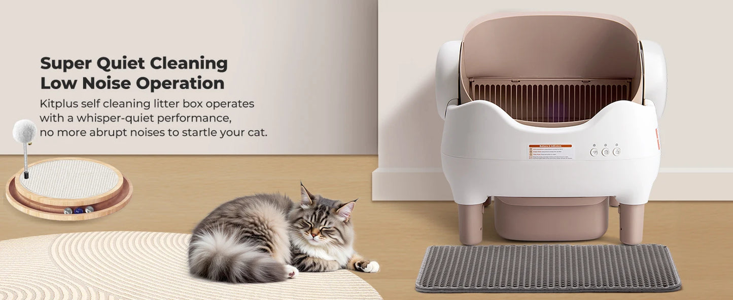Self Cleaning Litter Box, with APP Control, Odor-Free
