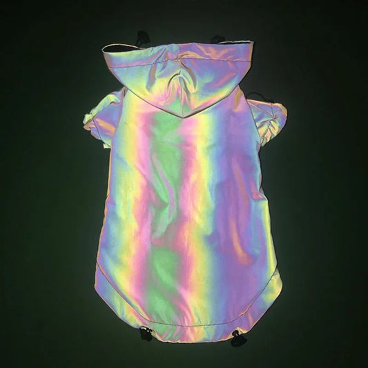 Reflective, Flashing  Hoodie Windbreaker. Small, Large Dogs ,Puppy, Pug S-7XL