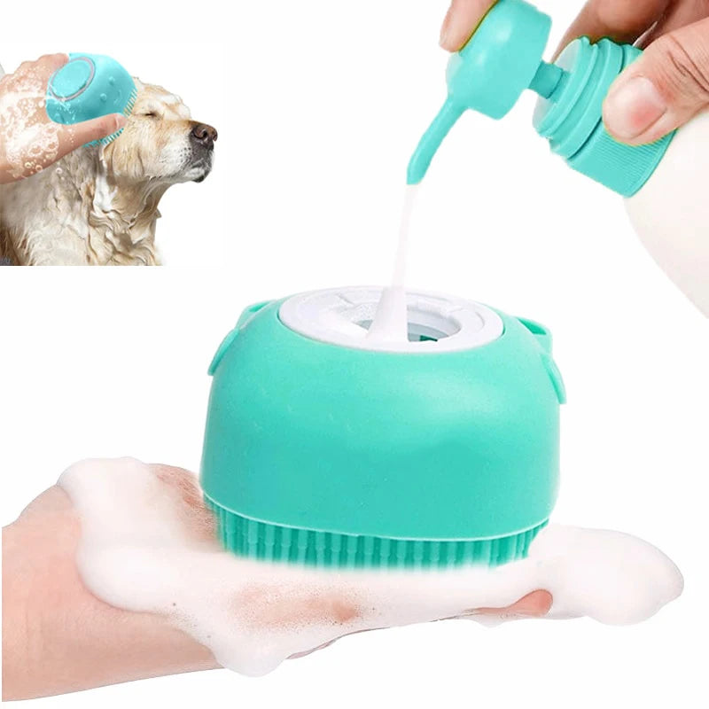 Bathing Brush Soft Silicone Massager Shower Gel Dog Cat Cleaning Comb