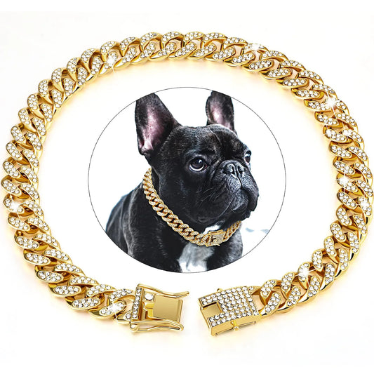 Diamond Cuban Collar Walking Metal Chain