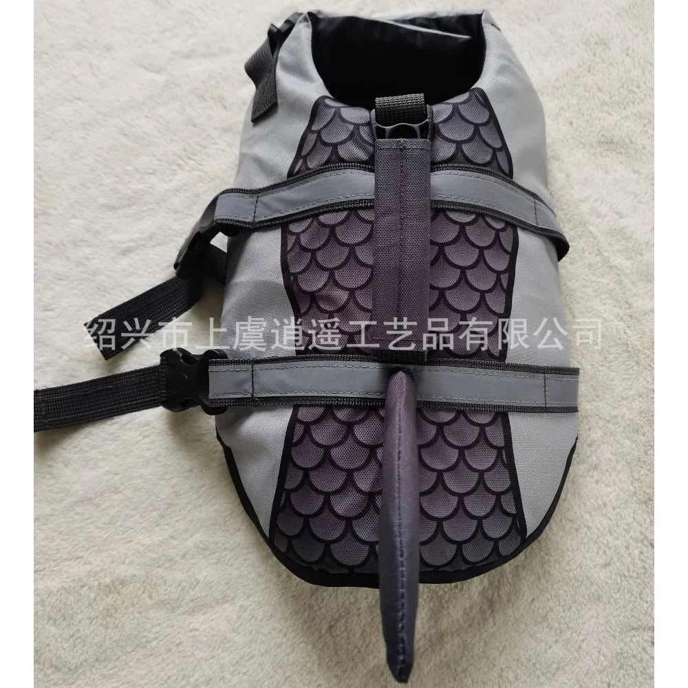 Shark Life Jacket Enhanced Buoyancy Small Dogs/Cats Swimming - Surfing