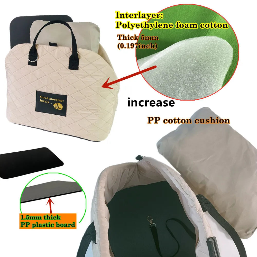 Car Seat Pet Protection Travel Carrier and Shoulder Handbag for Cats or Dogs