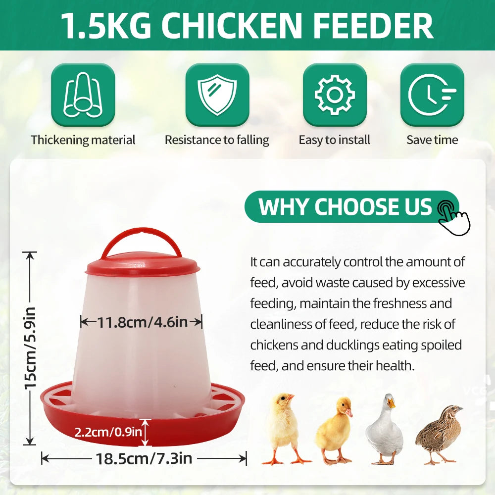 Chicken Poultry Feeder And Waterer Dispenser Automatic
